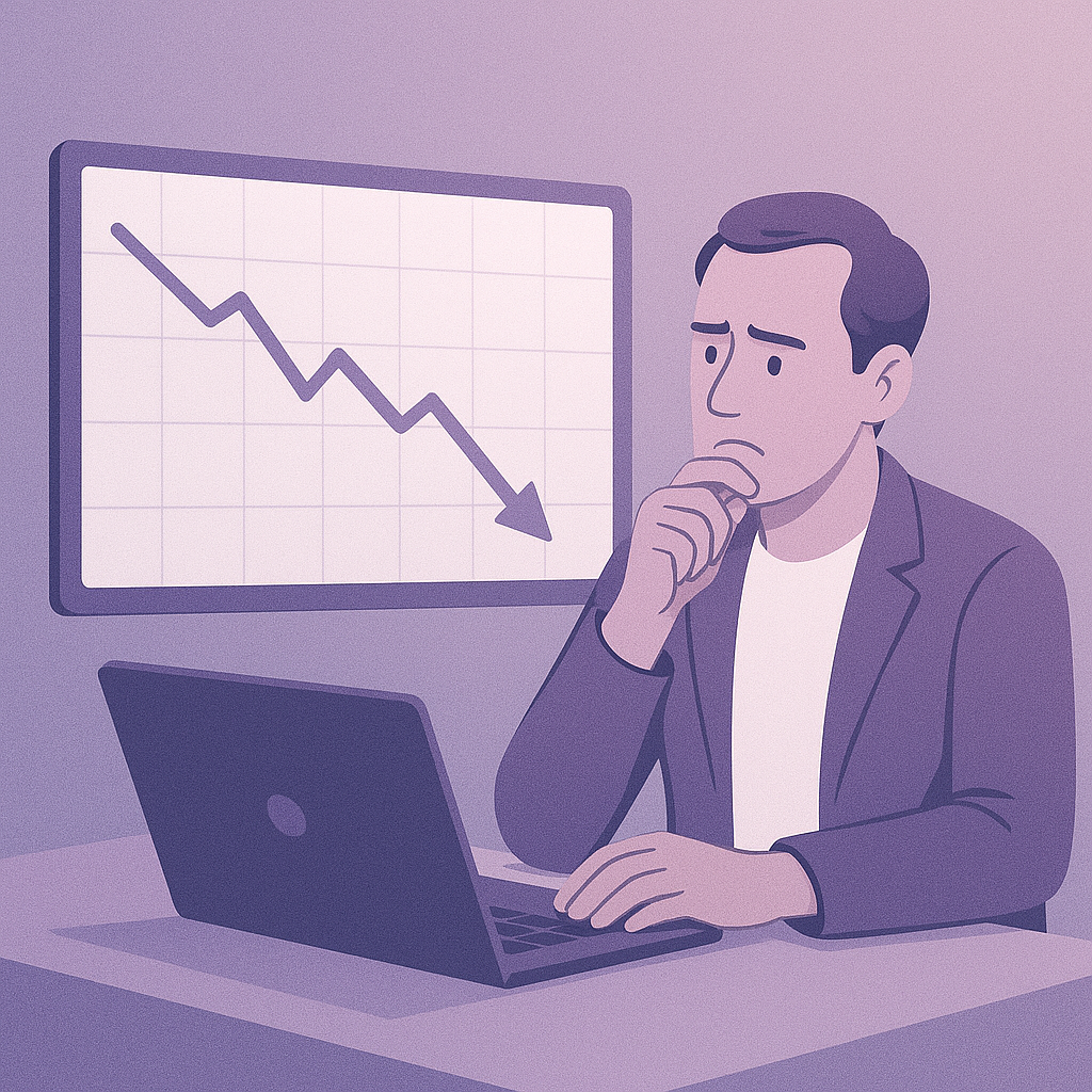 Marketer analysing declining traffic